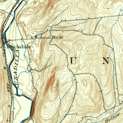 United States Geological Survey Unadilla, NY (1915, 62500-Scale) digital map