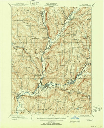 United States Geological Survey Unadilla, NY (1918, 62500-Scale) digital map