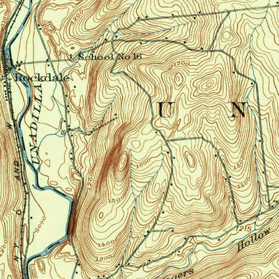 United States Geological Survey Unadilla, NY (1918, 62500-Scale) digital map