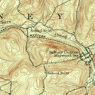 United States Geological Survey Unadilla, NY (1918, 62500-Scale) digital map