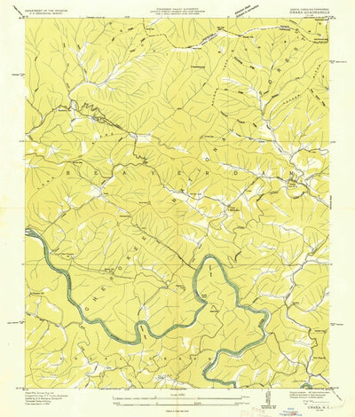 United States Geological Survey Unaka, NC-TN (1934, 24000-Scale) digital map