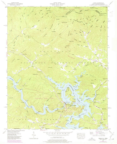 United States Geological Survey Unaka, NC-TN (1957, 24000-Scale) digital map