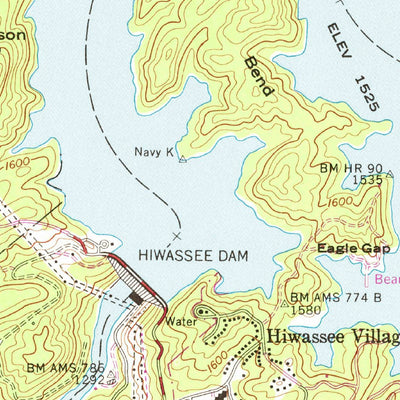 United States Geological Survey Unaka, NC-TN (1957, 24000-Scale) digital map