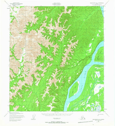 United States Geological Survey Unalakleet B-2, AK (1952, 63360-Scale) digital map