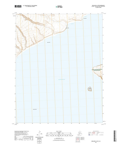 United States Geological Survey Unalaska A-6 SW, AK (2021, 25000-Scale) digital map