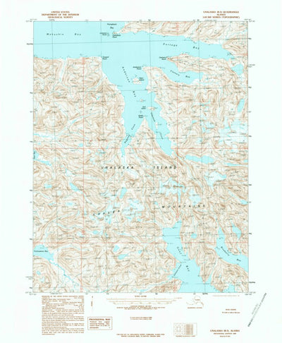 United States Geological Survey Unalaska B-3, AK (1989, 63360-Scale) digital map