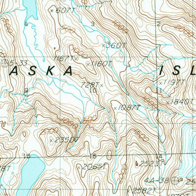 United States Geological Survey Unalaska B-3, AK (1989, 63360-Scale) digital map