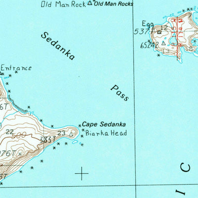 United States Geological Survey Unalaska C-1, AK (1989, 63360-Scale) digital map