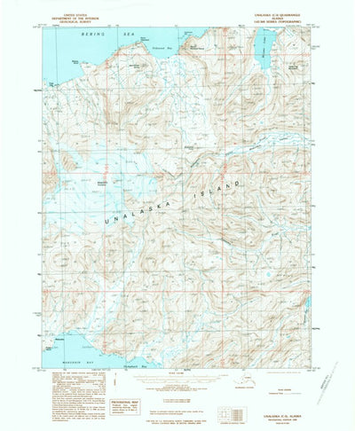 United States Geological Survey Unalaska C-3, AK (1989, 63360-Scale) digital map