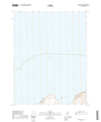 United States Geological Survey Unalaska D-3 SE, AK (2021, 25000-Scale) digital map