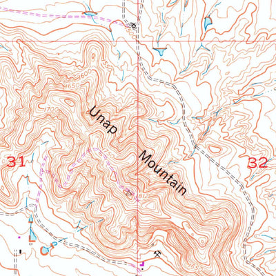 United States Geological Survey Unap Mountain, OK (1956, 24000-Scale) digital map