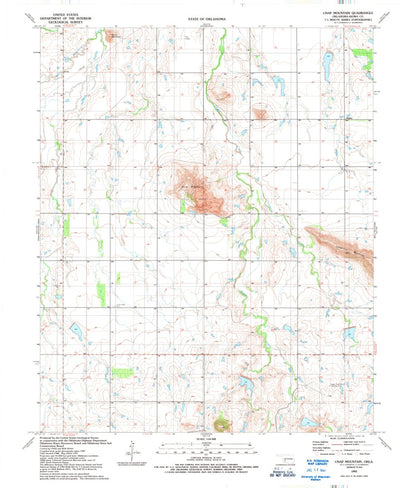 United States Geological Survey Unap Mountain, OK (1991, 24000-Scale) digital map
