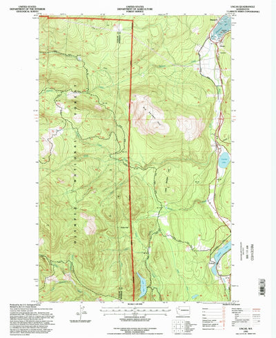 United States Geological Survey Uncas, WA (1995, 24000-Scale) digital map