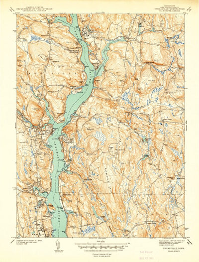United States Geological Survey Uncasville, CT (1941, 31680-Scale) digital map