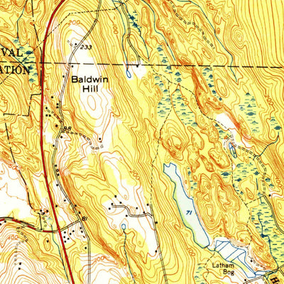 United States Geological Survey Uncasville, CT (1952, 31680-Scale) digital map