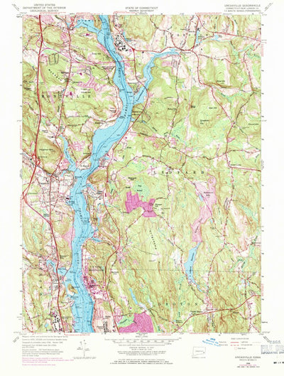 United States Geological Survey Uncasville, CT (1958, 24000-Scale) digital map