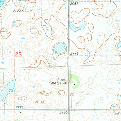 United States Geological Survey Underdahl Lake, ND (1980, 24000-Scale) digital map