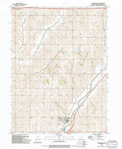 United States Geological Survey Underwood, IA (1994, 24000-Scale) digital map
