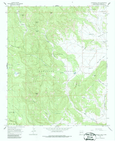 United States Geological Survey Underwood Lake, NM (1965, 24000-Scale) digital map