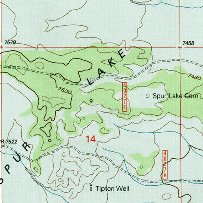 United States Geological Survey Underwood Lake, NM (1999, 24000-Scale) digital map