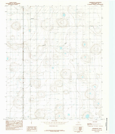 United States Geological Survey Underwood, TX (1985, 24000-Scale) digital map