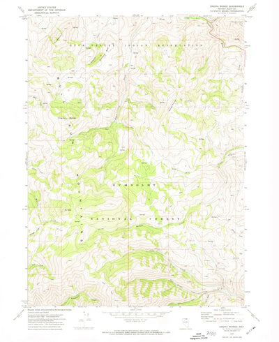 United States Geological Survey Ungina Wongo, NV (1970, 24000-Scale) digital map