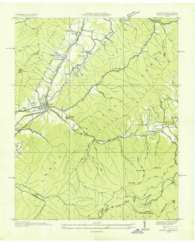 United States Geological Survey Unicoi, TN-NC (1935, 24000-Scale) digital map