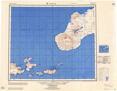 United States Geological Survey Unimak, AK (1958, 250000-Scale) digital map