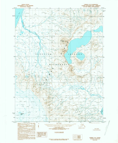 United States Geological Survey Unimak C-2, AK (1989, 63360-Scale) digital map