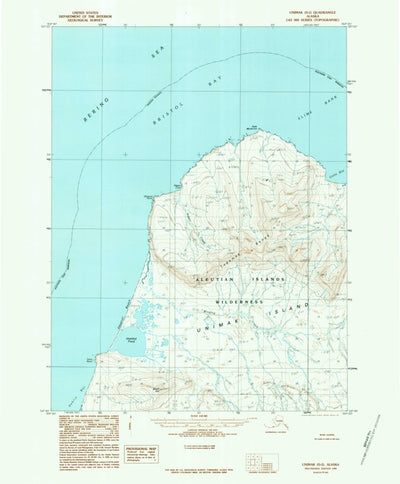 United States Geological Survey Unimak D-2, AK (1989, 63360-Scale) digital map