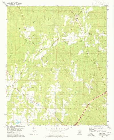 United States Geological Survey Union, AL (1980, 24000-Scale) digital map