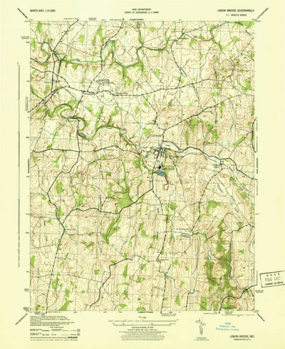 United States Geological Survey Union Bridge, MD (1944, 31680-Scale) digital map