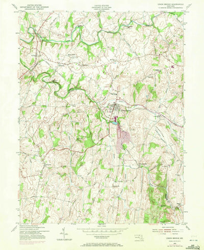 United States Geological Survey Union Bridge, MD (1953, 24000-Scale) digital map