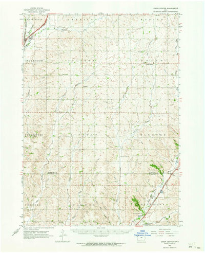United States Geological Survey Union Center, IA (1962, 62500-Scale) digital map