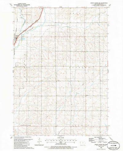 United States Geological Survey Union Center NW, IA (1985, 24000-Scale) digital map