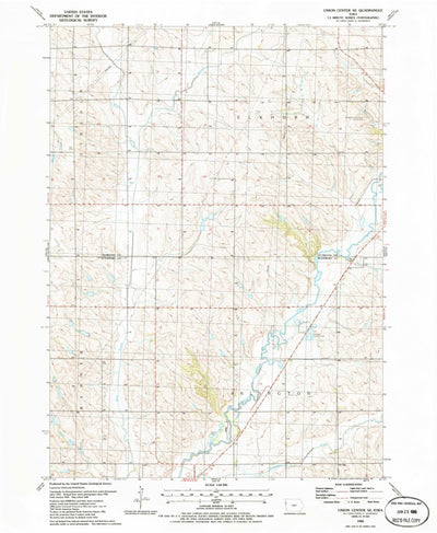 United States Geological Survey Union Center SE, IA (1985, 24000-Scale) digital map