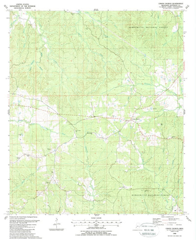 United States Geological Survey Union Church, MS (1988, 24000-Scale) digital map