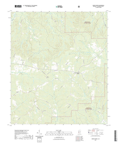 United States Geological Survey Union Church, MS (2021, 24000-Scale) digital map