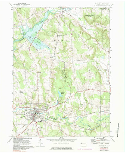 United States Geological Survey Union City, PA-NY (1968, 24000-Scale) digital map