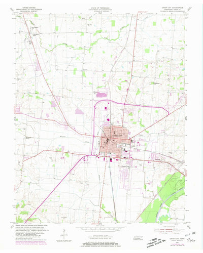 United States Geological Survey Union City, TN (1954, 24000-Scale) digital map