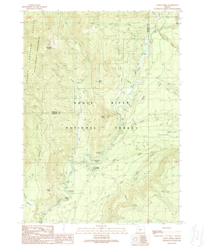 United States Geological Survey Union Creek, OR (1989, 24000-Scale) digital map