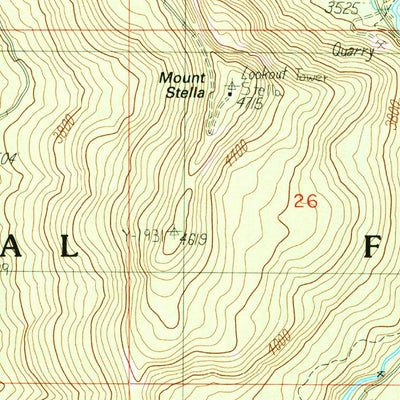 United States Geological Survey Union Creek, OR (1989, 24000-Scale) digital map