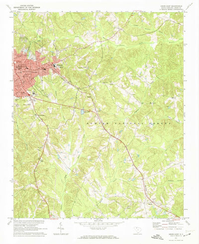 United States Geological Survey Union East, SC (1971, 24000-Scale) digital map