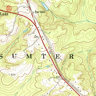 United States Geological Survey Union East, SC (1971, 24000-Scale) digital map