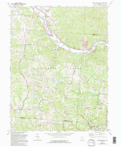 United States Geological Survey Union Furnace, OH (1961, 24000-Scale) digital map