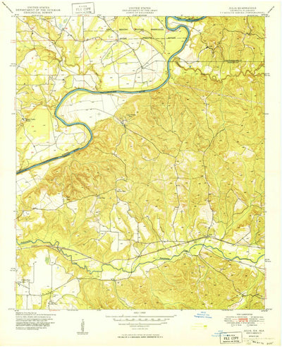 United States Geological Survey Union, GA-AL (1949, 24000-Scale) digital map