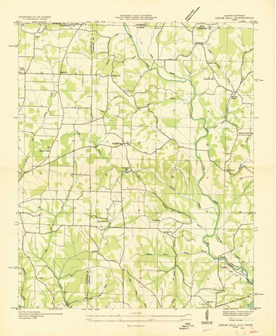 United States Geological Survey Union Hill, AL-TN (1936, 24000-Scale) digital map
