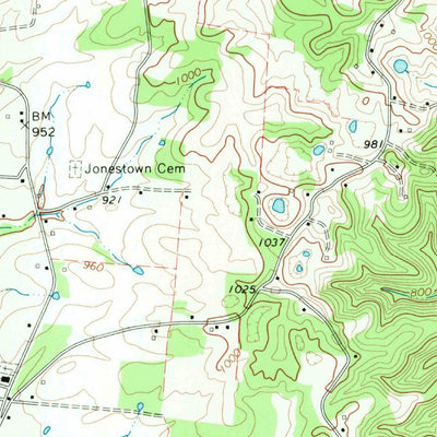 United States Geological Survey Union Hill, TN-KY (1968, 24000-Scale) digital map