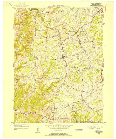 United States Geological Survey Union, KY (1950, 24000-Scale) digital map