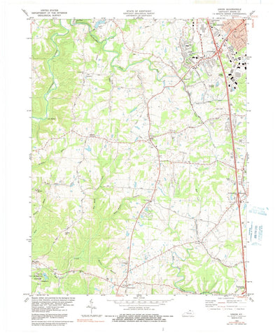 United States Geological Survey Union, KY (1982, 24000-Scale) digital map
